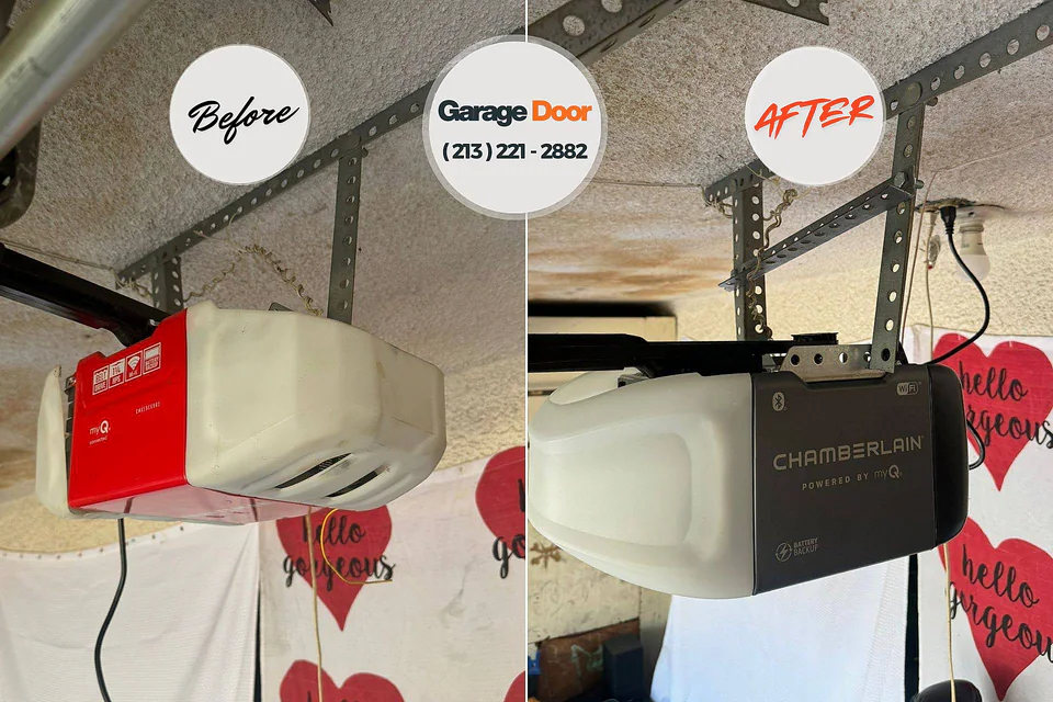 Before and after: garage door repair 33785